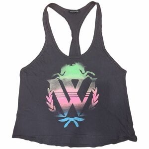Wildfox Unicorn Logo Gray Tank Top